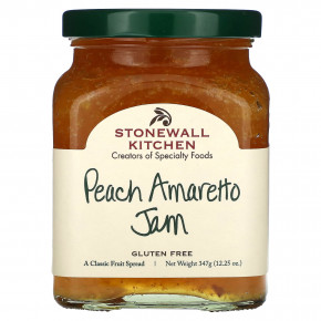 Stonewall Kitchen, Peach Amaretto Jam, 12.25 oz (347 g) - описание