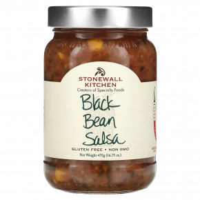 Stonewall Kitchen, Black Bean Salsa, Medium Hot, 16.75 oz (475 g) - описание