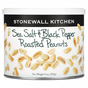 Stonewall Kitchen, Sea Salt & Black Pepper Roasted Peanuts, 9 oz (255 g) в Москве - eco-herb.ru | фото