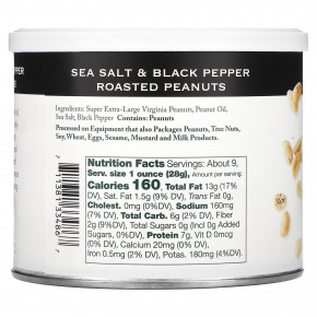 Stonewall Kitchen, Sea Salt & Black Pepper Roasted Peanuts, 9 oz (255 g) в Москве - eco-herb.ru | фото