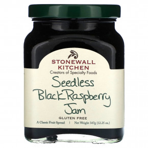 Stonewall Kitchen, Seedless Black Raspberry Jam, 12.25 oz (347 g) - описание | фото