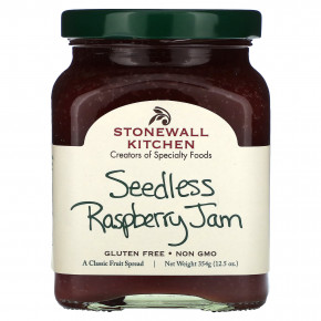 Stonewall Kitchen, Seedless Raspberry Jam, 12.5 oz (354 g) - описание