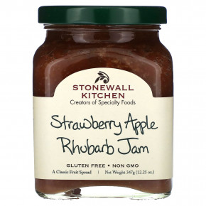 Stonewall Kitchen, Strawberry Apple Rhubarb Jam, 12.25 oz (347 g) - описание