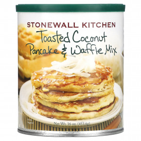 Stonewall Kitchen, Toasted Coconut Pancake & Waffle Mix, 16 oz (453.6 g) - описание