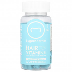 SugarbearPro, Hair Vitamins Gummies, 32 Gummies - описание | фото