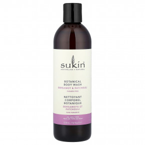 Sukin, растительный гель для душа, для всех типов кожи, бергамот и пачули, 500 мл (16,9 унции) - описание | фото