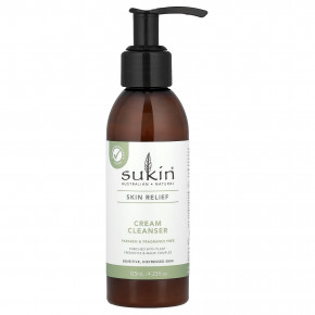 Sukin, Skin Relief, очищающий крем, для чувствительной, раздраженной кожи, без отдушек, 125 мл (4,23 жидк. Унции) - описание | фото