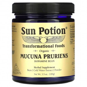 Sun Potion, Органический порошок мукуны жгучей, 100 г (3,5 унции) в Москве - eco-herb.ru | фото