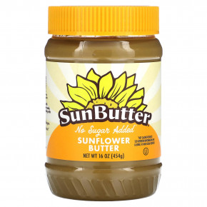 SunButter, Подсолнечное масло, без добавления сахара, 454 г (16 унций) в Москве - eco-herb.ru | фото