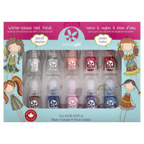 SuncoatGirl, набор лаков для ногтей на водной основе, «Блестящий и необычный», набор из 12 предметов в Москве - eco-herb.ru | фото