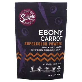 Suncore Foods, Ebony Carrot, Supercolor Powder, 5 oz. (142 g) в Москве - eco-herb.ru | фото