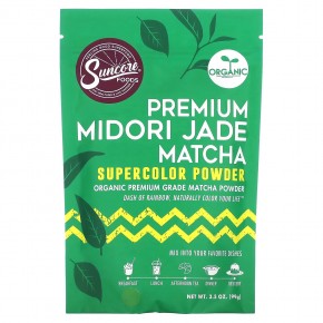 Suncore Foods, Premium Midori Jade Matcha, Supercolor Powder, 3.5 oz (99 g) в Москве - eco-herb.ru | фото