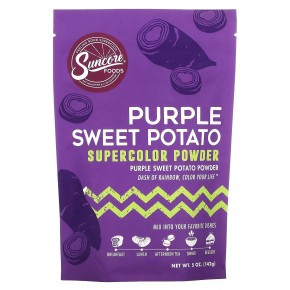 Suncore Foods, Purple Sweet Potato, суперцветный порошок, 142 г (5 унций) - описание