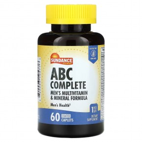 Sundance Vitamins, Комплексная мультивитаминная и минеральная формула для мужчин ABC, 60 капсул с покрытием в Москве - eco-herb.ru | фото