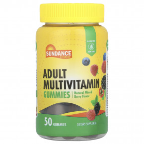 Sundance Vitamins, Мультивитаминные жевательные мармеладки для взрослых, натуральное ягодное ассорти, 50 жевательных таблеток в Москве - eco-herb.ru | фото