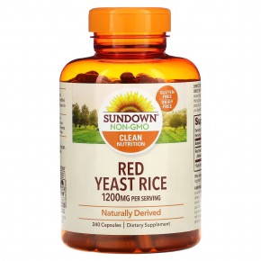 Sundown Naturals, Red Yeast Rice, 600 mg, 240 Capsules в Москве - eco-herb.ru | фото
