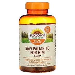 Sundown Naturals, Saw Palmetto For Him, 225 mg, 250 Capsules в Москве - eco-herb.ru | фото