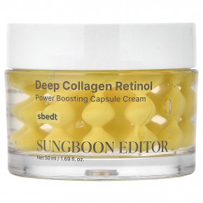 Sungboon Editor, Deep Collagen Retinol, крем с капсулами для повышения упругости кожи, 50 мл (1,69 жидк. унции) - описание | фото