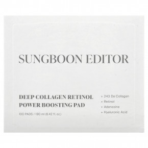Sungboon Editor, Подушечки для повышения мощности с глубоким коллагеном и ретинолом, 100 шт. в Москве - eco-herb.ru | фото