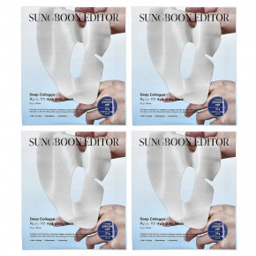 Sungboon Editor, Увлажняющая косметическая маска с глубоким коллагеном Hyalu-B5, 4 пакетика, 37 г (1,30 унции) - описание | фото