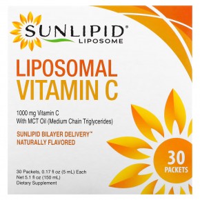 SunLipid, липосомальный витамин C, с натуральными ароматизаторами, 30 пакетиков по 5,0 мл (0,17 унции) в Москве - eco-herb.ru | фото