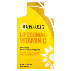 Sunlipid, липосомальный витамин C с маслом MCT, 30 пакетиков по 5 мл (0,17 жидк. унции) в Москве - eco-herb.ru | фото