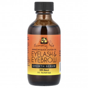 Sunny Isle, Ямайское черное касторовое масло, сыворотка для роста ресниц и бровей, 2 унции - описание | фото