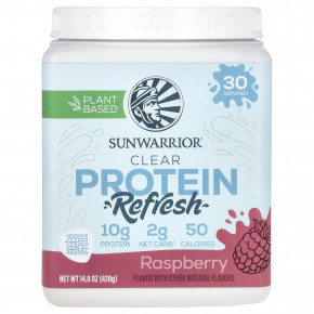 Sunwarrior, Clear Protein Refresh, малина, 420 г (14,8 унции) - описание