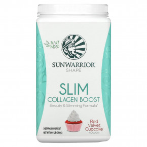 Sunwarrior, Shape, Slim Collagen Boost, кекс с красным бархатом, 750 г (1,65 фунта) - описание