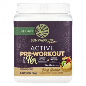 Sunwarrior, Sport, Active Pre-Workout For Her, Citrus Sunrise, 384 г (13,5 унции) - подробнее Sunwarrior, Sport, Active Pre-Workout For Her, Citrus Sunrise, 384 г (13,5 унции) - описание