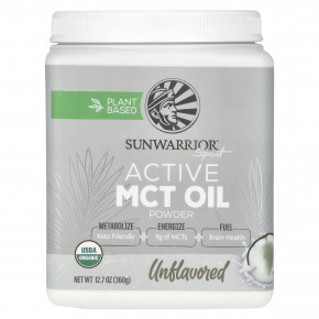 Sunwarrior, Sport, активный порошок из масла MCT, без добавок, 360 г (12,7 унции) в Москве - eco-herb.ru | фото