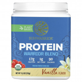 Sunwarrior, Warrior Blend Protein, ваниль, 375 г (13,2 унции) в Москве - eco-herb.ru | фото
