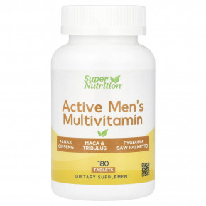 Super Nutrition, Active Men's Multivitamin, 180 Tablets - описание | фото