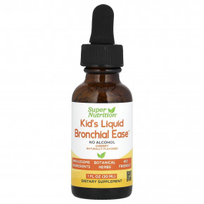 Super Nutrition, Bronchial Ease, детская жидкая добавка для здоровья бронхов, с корнем любистка, свежими листьями йерба санта, корнем солодки и листьями коровяка, без спирта, вишня, 30 мл (1 жидк. унция) в Москве - eco-herb.ru | изображение Super Nutrition, Bronchial Ease, детская жидкая добавка для здоровья бронхов, с корнем любистка, свежими листьями йерба санта, корнем солодки и листьями коровяка, без спирта, вишня, 30 мл (1 жидк. унция) в Москве - eco-herb.ru | фото