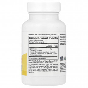 Super Nutrition, органический гриб рейши, 1 г, 60 растительных капсул (0,5 г в 1 капсуле) в Москве - eco-herb.ru | фото