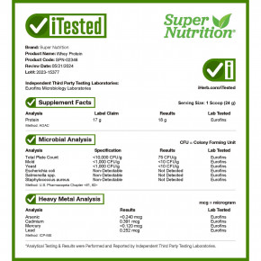 Super Nutrition, порошок из ультрафильтрованного сывороточного протеина с порошком какао, экстрактом листьев стевии, экстрактом архата и подсолнечным лецитином, без ГМО и р-БСТ, со вкусом шоколада, 908 г (2 фунта) в Москве - eco-herb.ru | фото