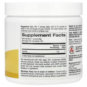 Super Nutrition, таурин, без добавок, 200 г (7,05 унции) в Москве - eco-herb.ru | изображение Super Nutrition, таурин, без добавок, 200 г (7,05 унции) в Москве - eco-herb.ru | фото