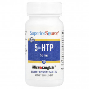 Superior Source, 5-HTP (5-гидрокситриптофан), 50 мг, 60 быстрорастворимых таблеток MicroLingual в Москве - eco-herb.ru | фото