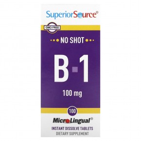 Superior Source, Витамин B-1, 100 мг, 100 быстрорастворимых таблеток в Москве - eco-herb.ru | фото