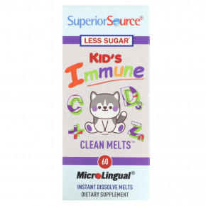 Superior Source, Kid's Immune, Clean Melts, 90 Instant Dissolve Melts - описание | фото