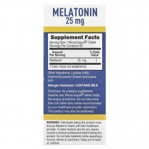 Superior Source, мелатонин, 25 мг, 60 быстрорастворимых таблеток MicroLingual® в Москве - eco-herb.ru | фото