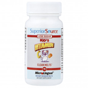 Superior Source, витамин C для детей, Clean Melts™, с апельсиновым вкусом, 90 быстрорастворимых ингредиентов MicroLingual® в Москве - eco-herb.ru | фото