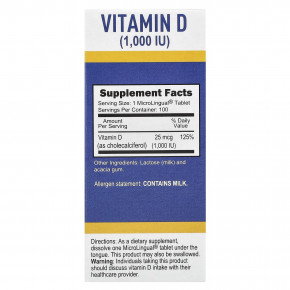 Superior Source, витамин D3, 25 мкг (1000 МЕ), 100 быстрорастворимых таблеток MicroLingual® в Москве - eco-herb.ru | фото