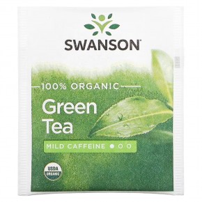 Swanson, 100% органический зеленый чай, 20 чайных пакетиков, 40 г (1,4 унции) в Москве - eco-herb.ru | фото