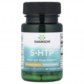 Swanson, 5-HTP, 100 мг, 60 веганских капсул - описание
