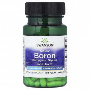 Swanson, Albion® Boron, 6 мг, 60 веганских капсул - описание | фото