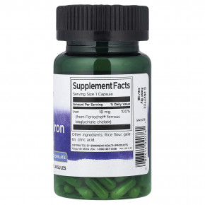 Swanson, Albion®, Ferrochel®, железо, 18 мг, 180 капсул в Москве - eco-herb.ru | фото