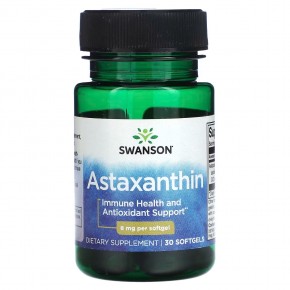 Swanson, Астаксантин, 8 мг, 30 мягких таблеток в Москве - eco-herb.ru | фото