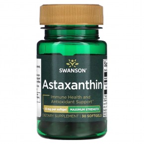 Swanson, Astaxanthin, Maximum Strength, 12 mg, 30 Softgels в Москве - eco-herb.ru | фото