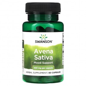 Swanson, Avena Sativa, 400 mg, 60 Capsules в Москве - eco-herb.ru | фото